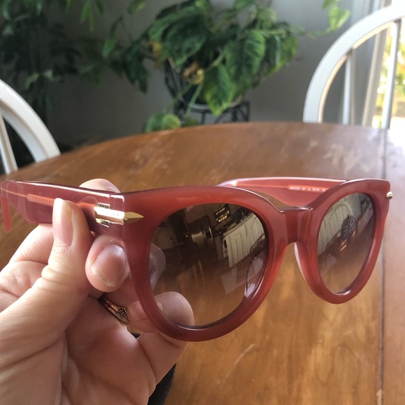 Rag & Bone Isa 50mm Round Sunglasses in Red Brown - Picture 3 of 12